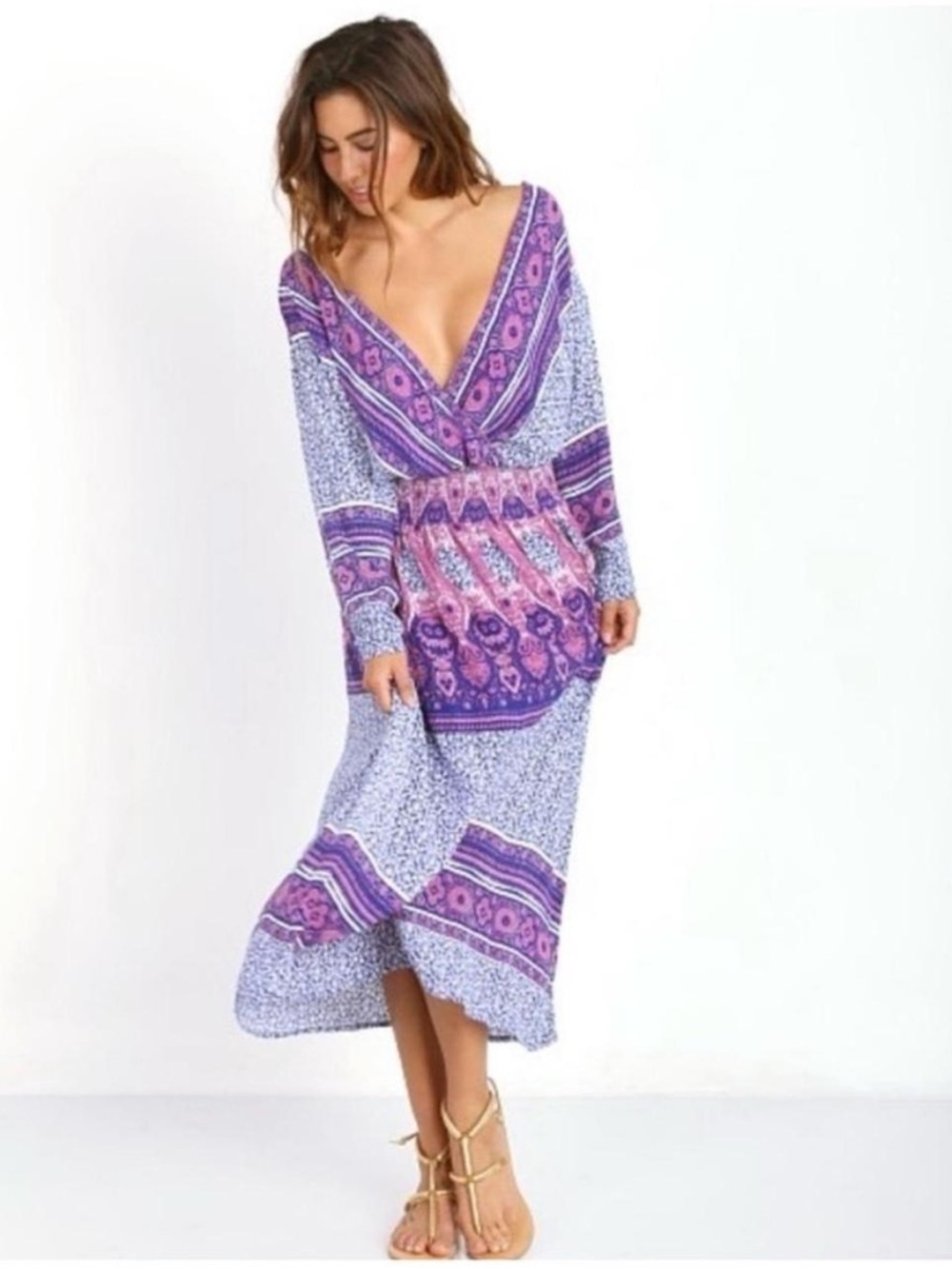 Free People She's A Lady reversible maxi dress Small